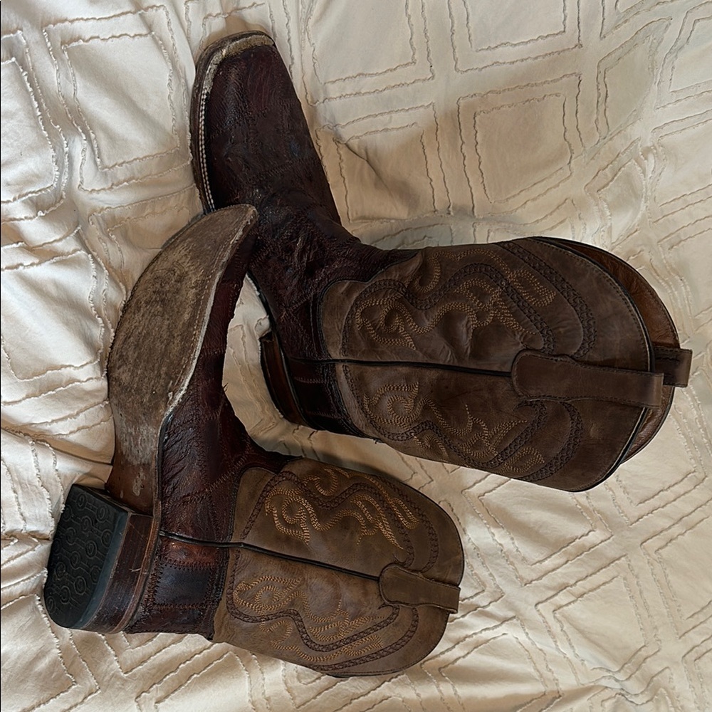 Brown Leather Cowboy Boots
